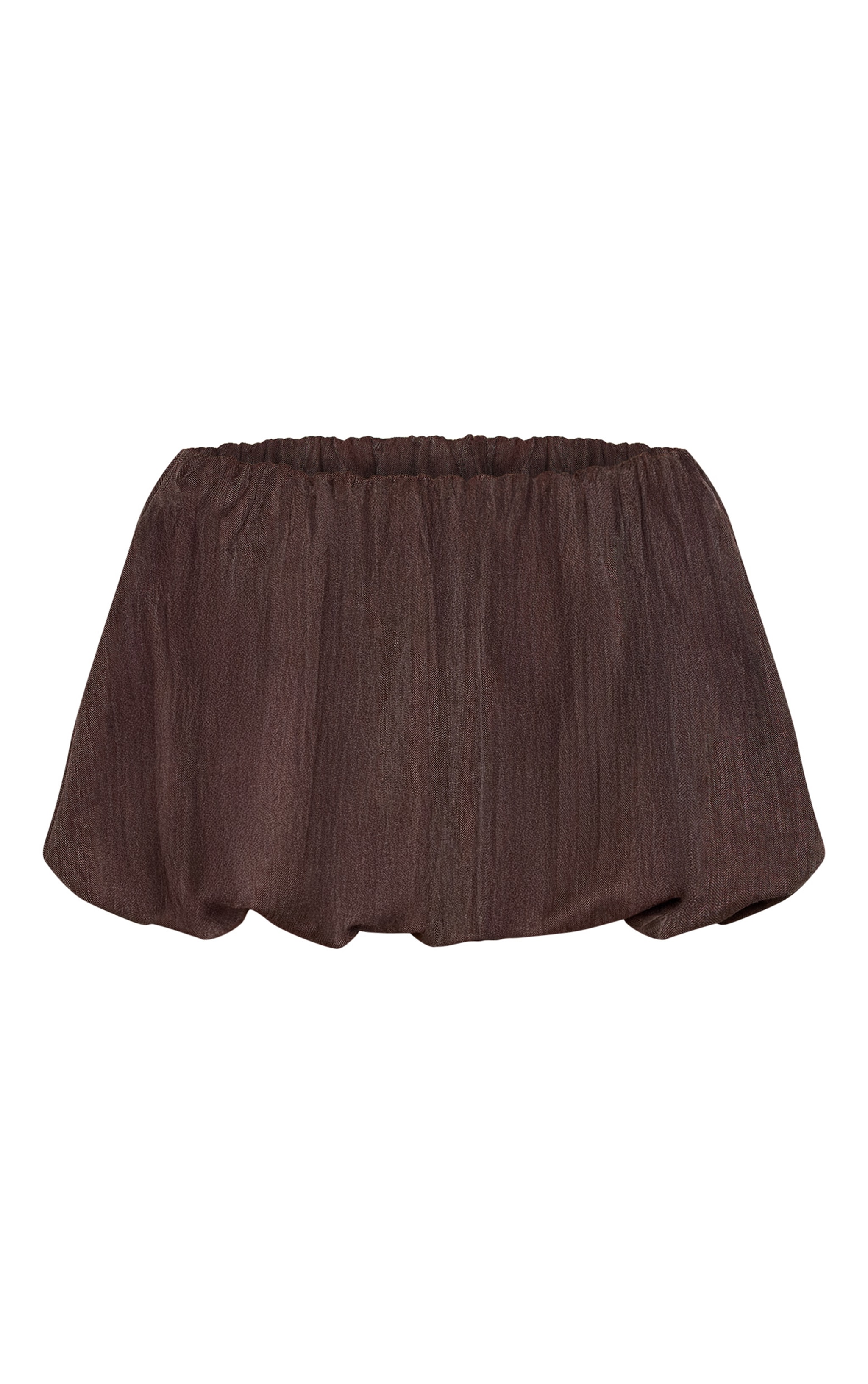 Brown Brushed Puffball Skirt image 6