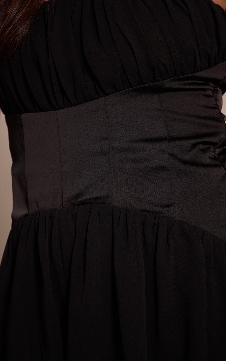 Black Mesh Cup Detail Playsuit image 4