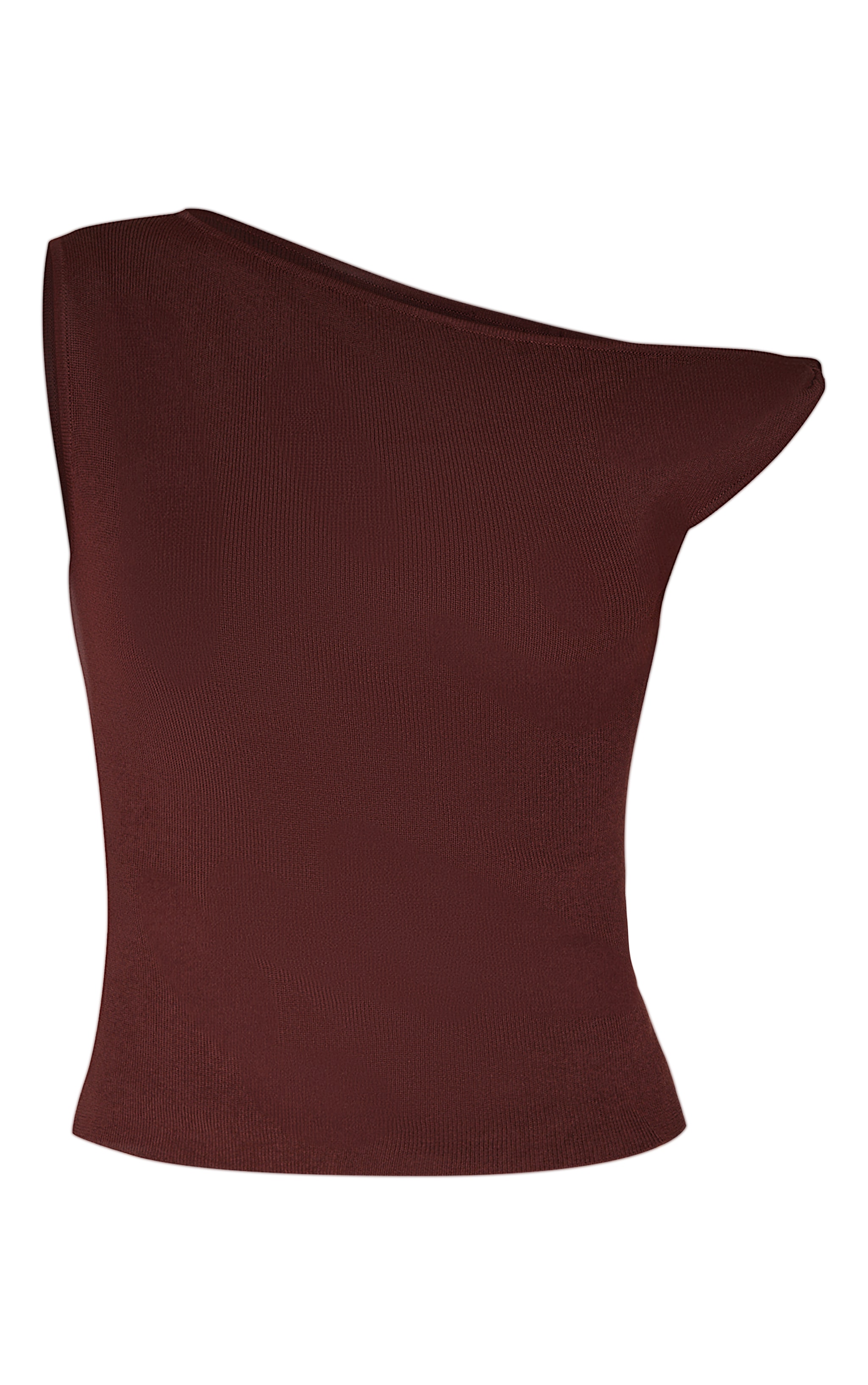 Chocolate Fine Knit Twist Neck Vest Top image 5