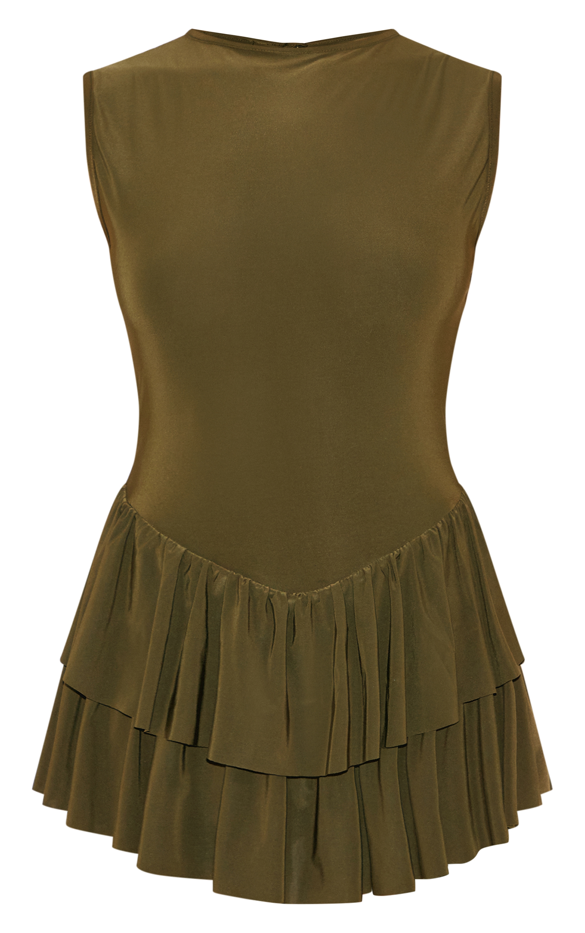 Khaki Slinky Rara Skort Romper image 5