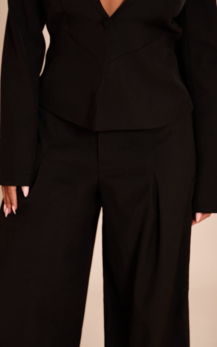 Shape Black Tailored Wide Leg Pants image 4