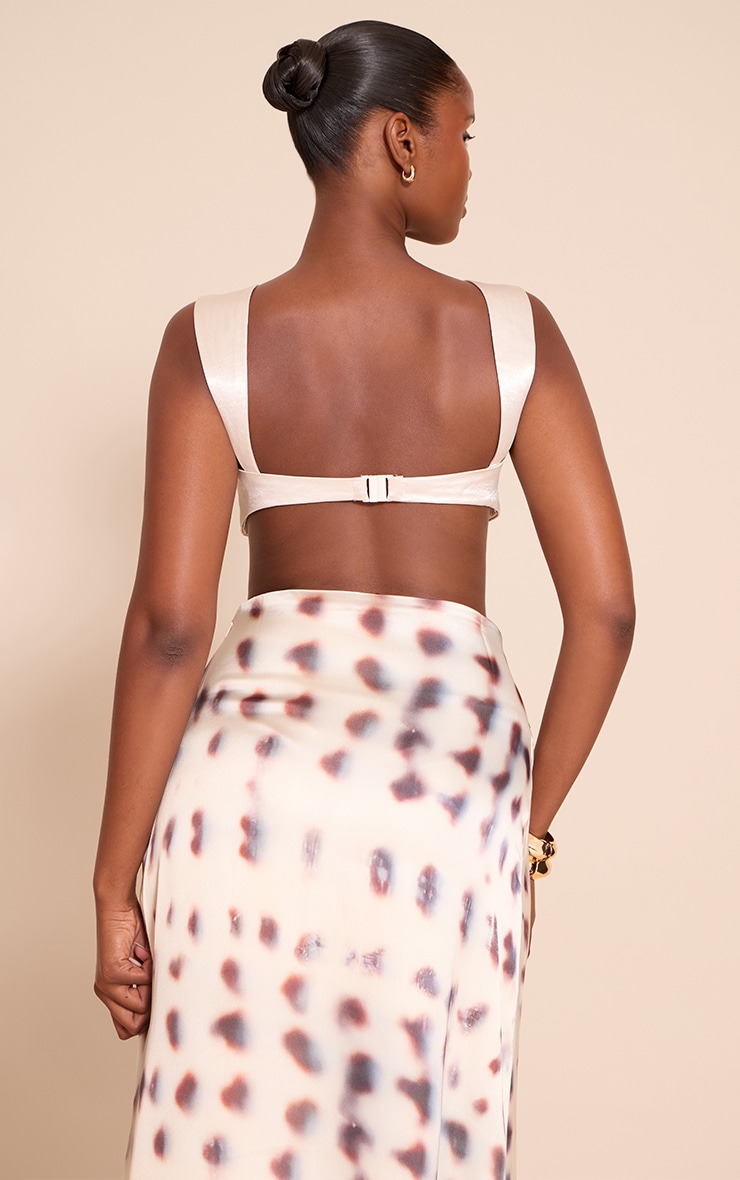 Champagne Hammered Satin Bralette image 2
