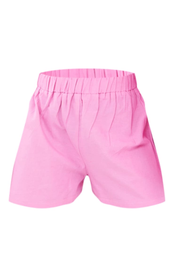 Petite Short en effet lin lilas image 6