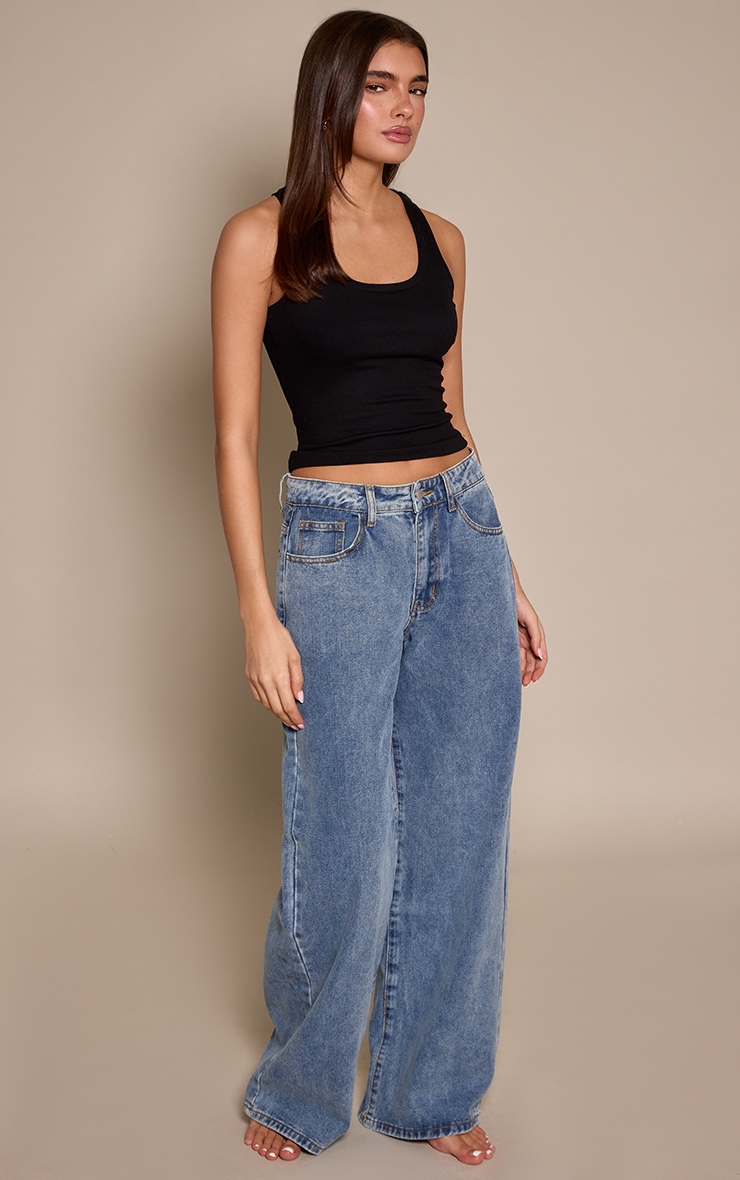 Vintage Blue High Waist Wide Leg Jeans image 2