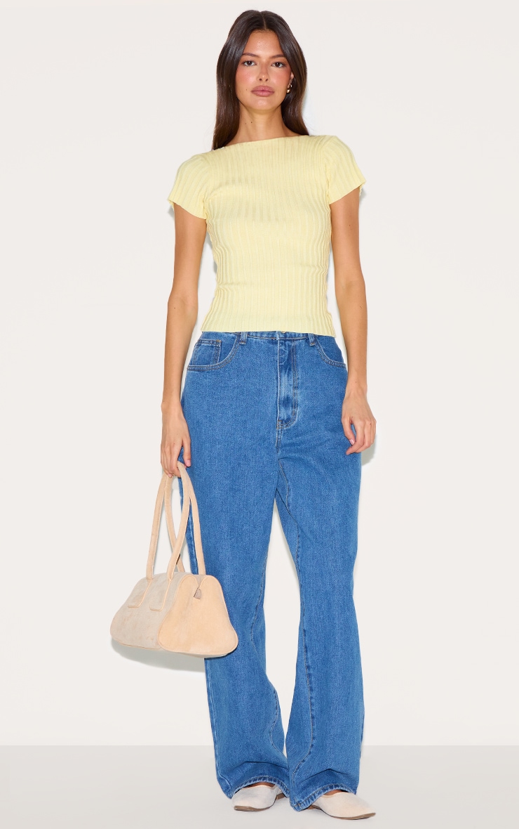 Butter Cream Rib Knit Backless Top image 3