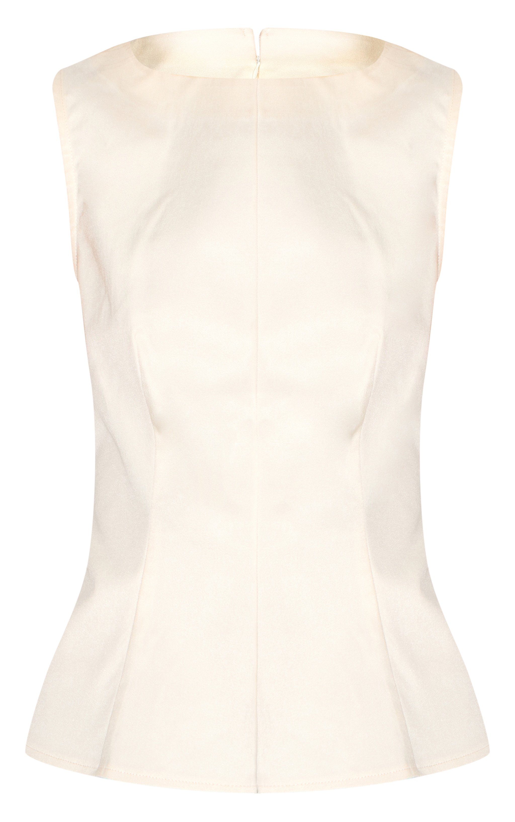 Lemon Woven Fitted Boatneck Peplum Top image 5