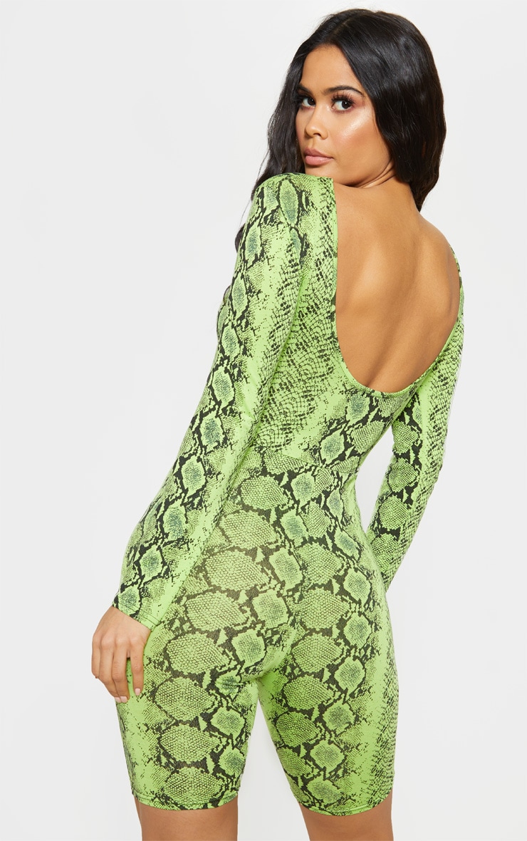 snake print unitard