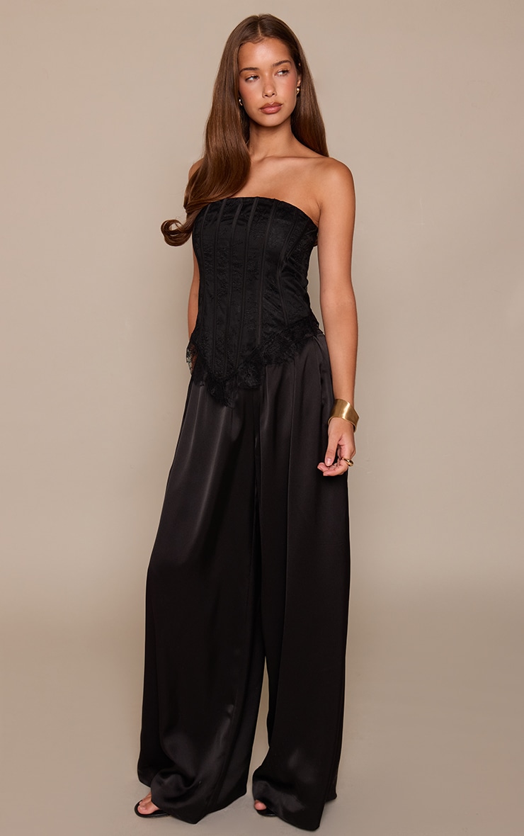 Black Binding Detail Lace Corset image 3