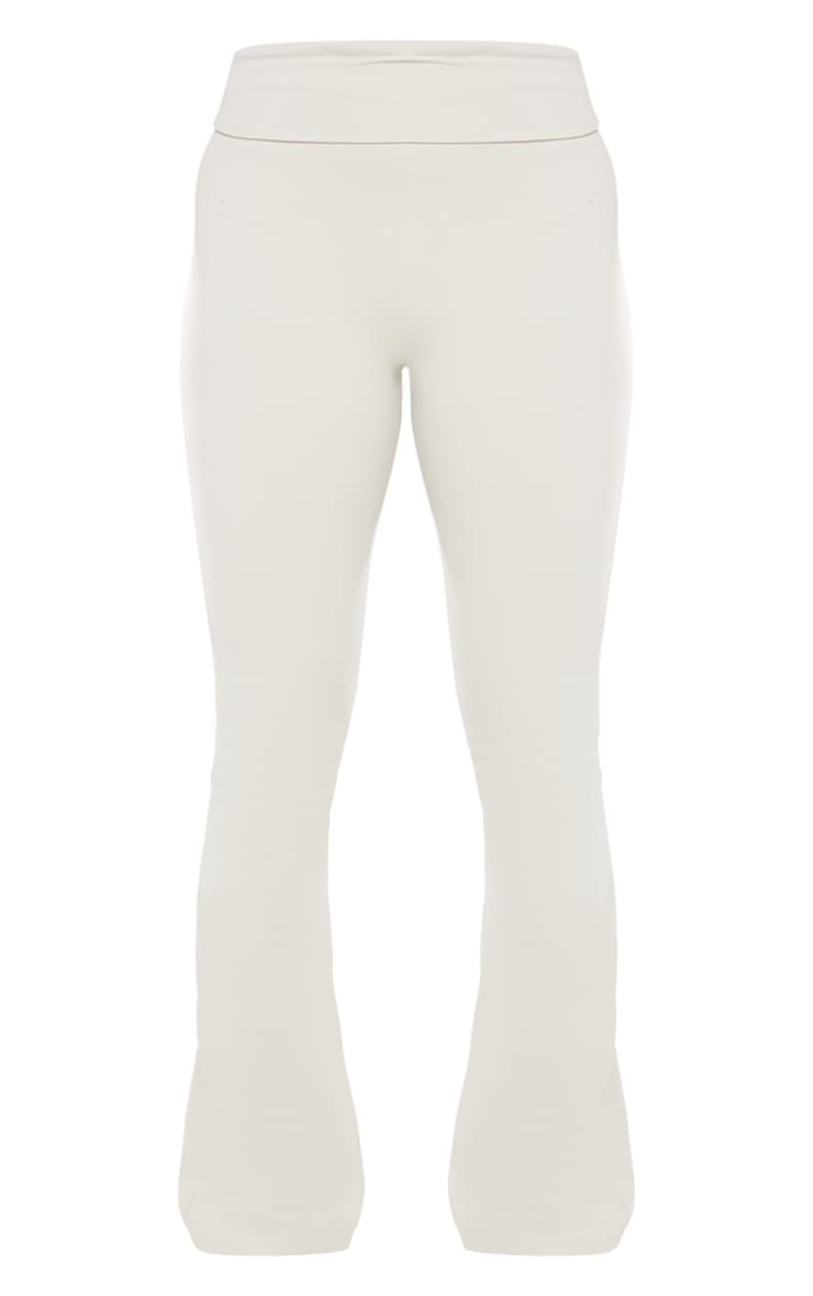 Petite Pale Khaki Contour Sculpt Foldover Pants image 5