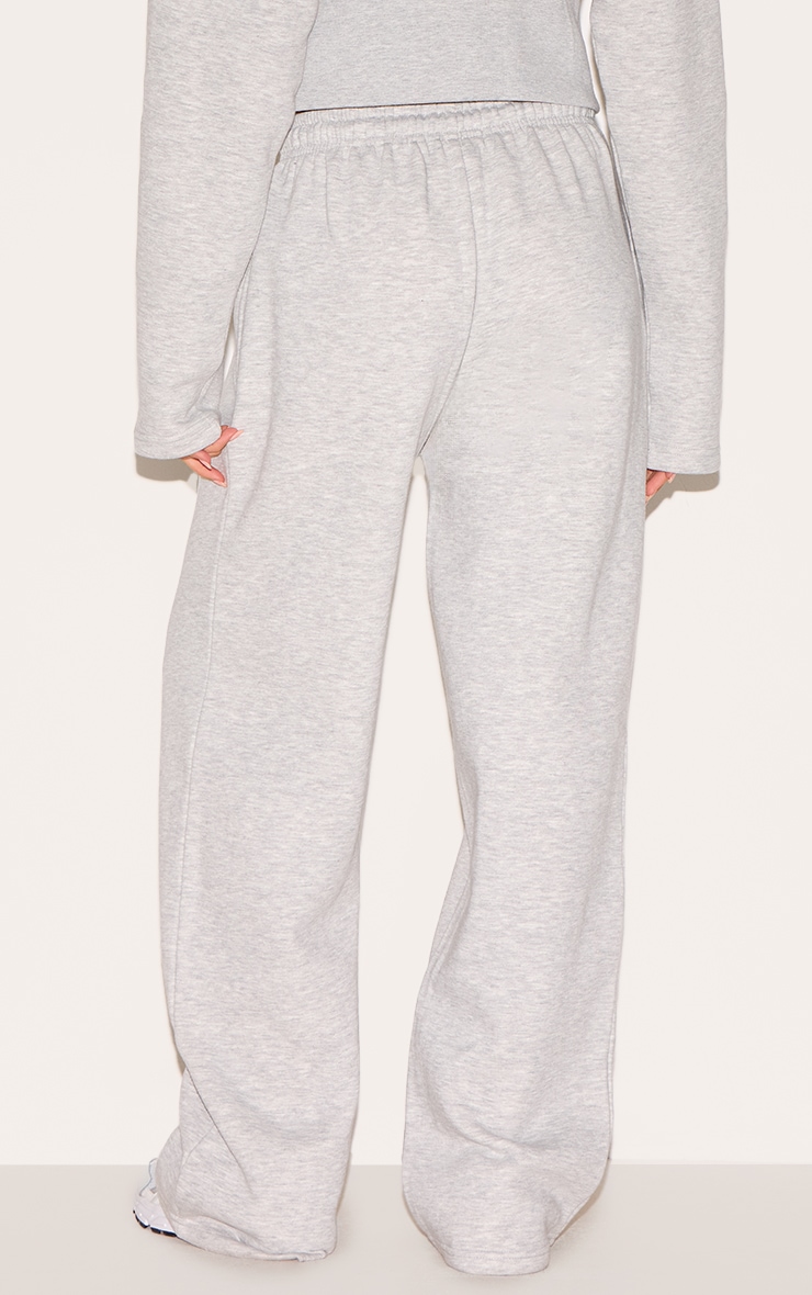 Ash Grey Wide Leg Seam Detail Sweatpants image 3