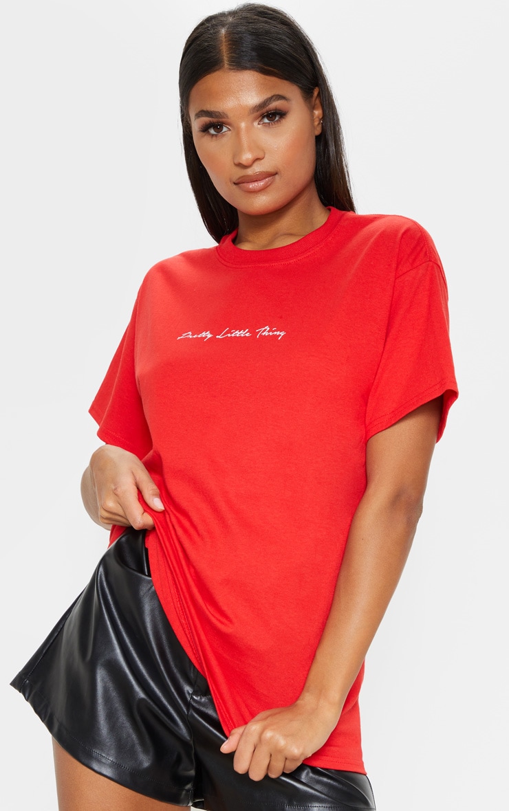 tee shirt oversize rouge