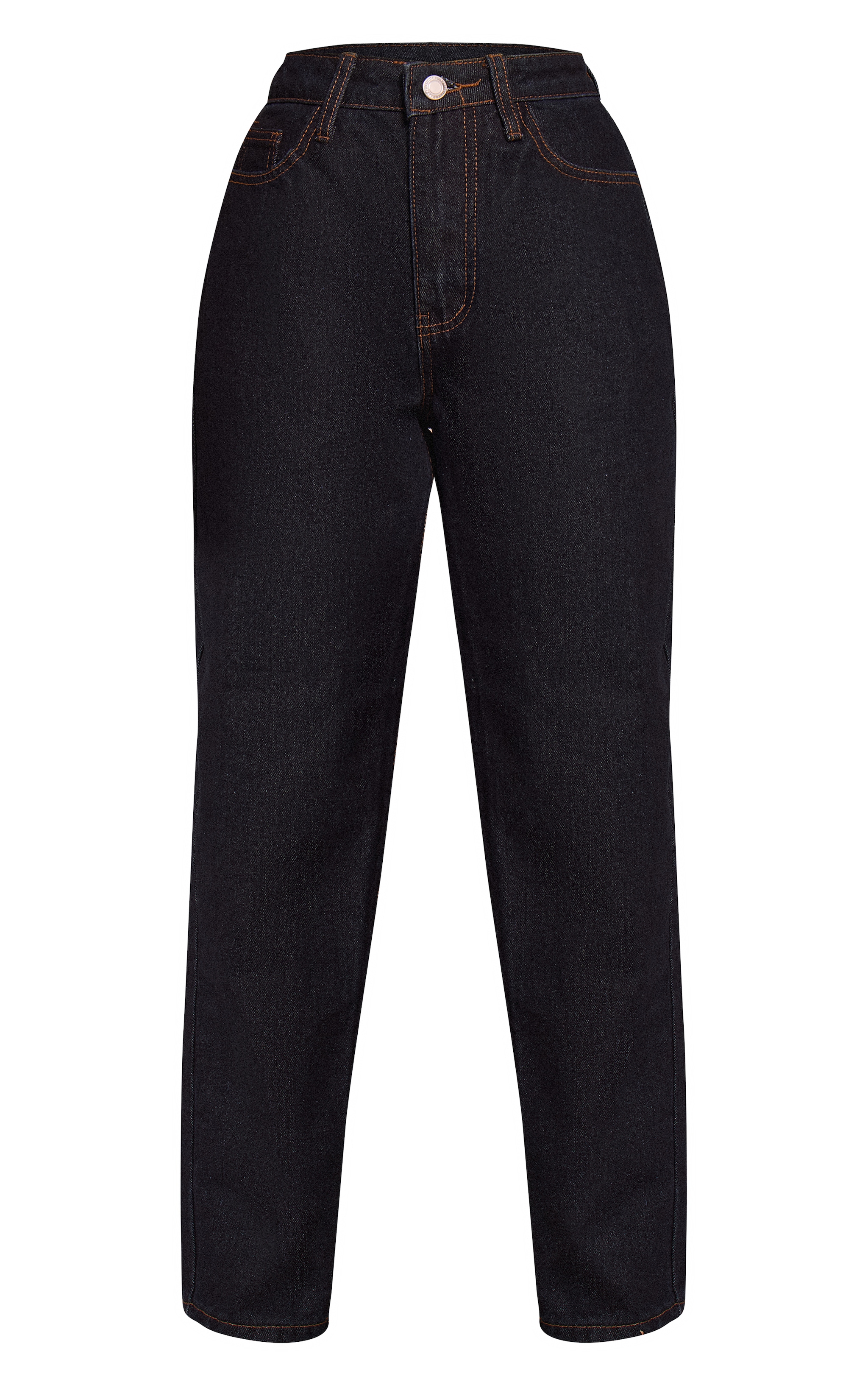 Petite Dark Indigo High Waist Mom Jeans image 5