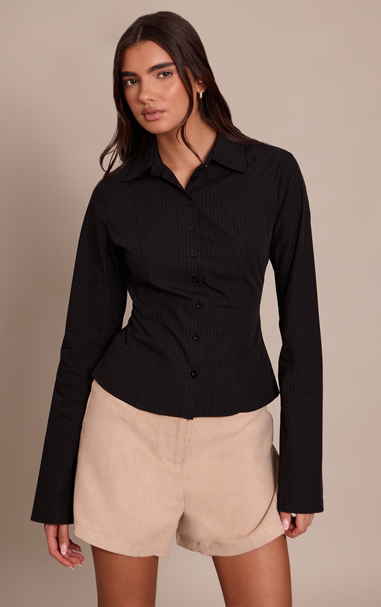 Sand Lightweight Faux Suede Shorts image 4