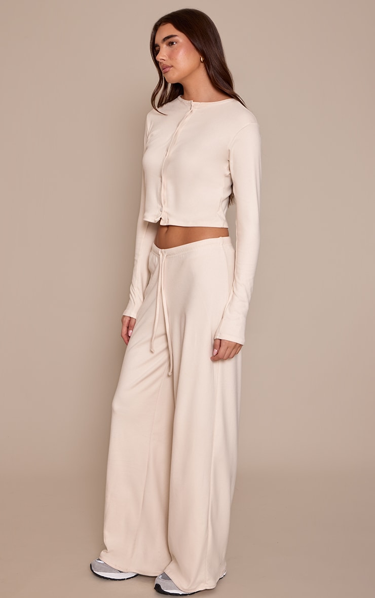 Cream Soft Touch Elasticated Trousers image 2