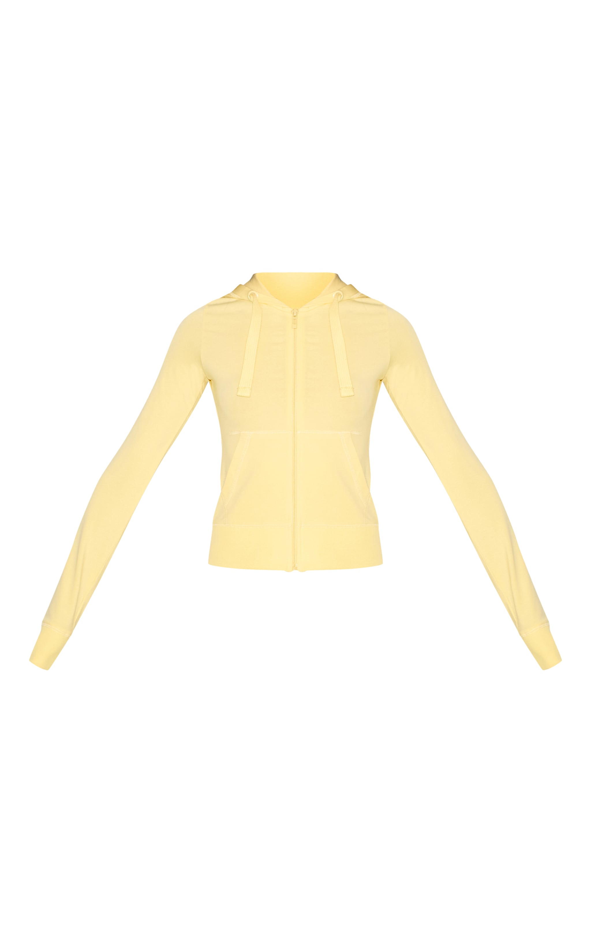 Top de survêtement ajusté jaune beurre à zip image 5