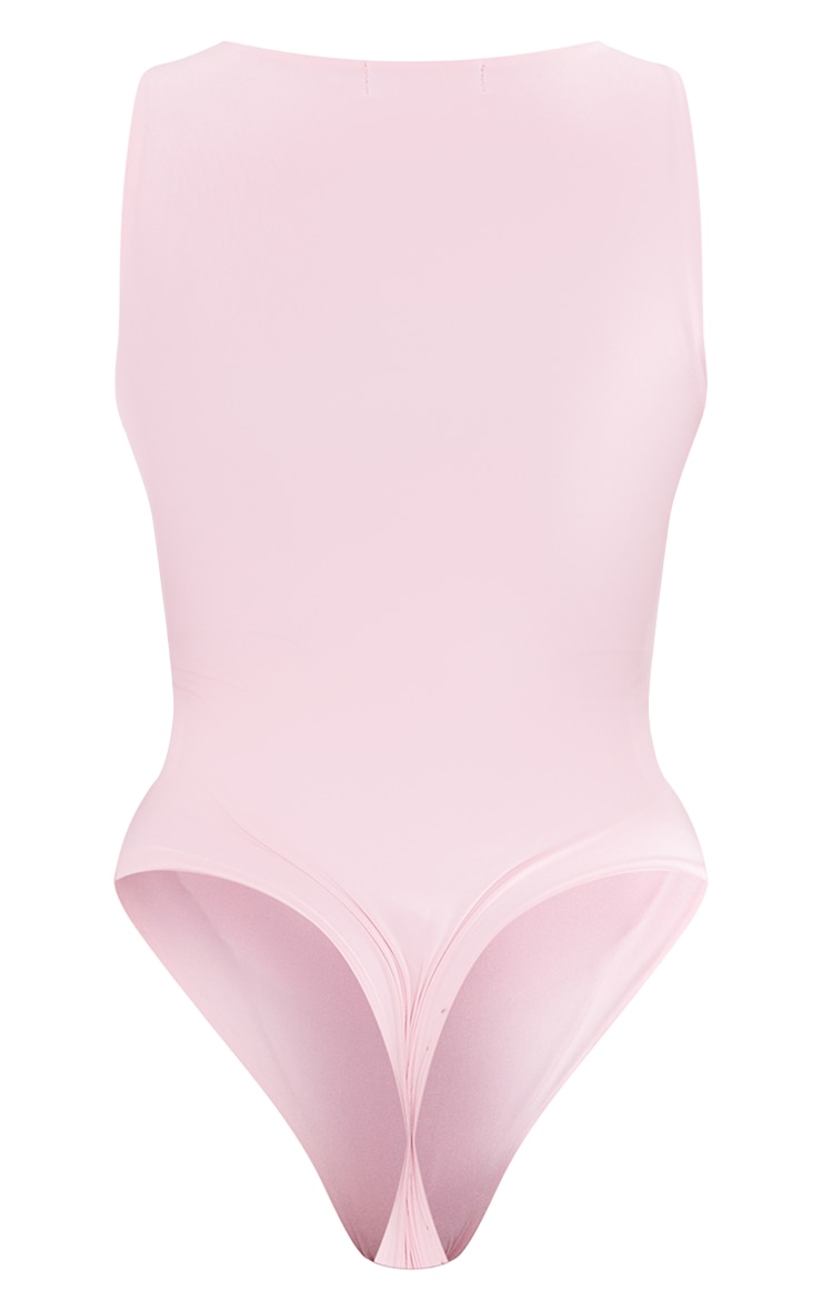 Baby Pink Slinky Racer Sleeveless Bodysuit image 3