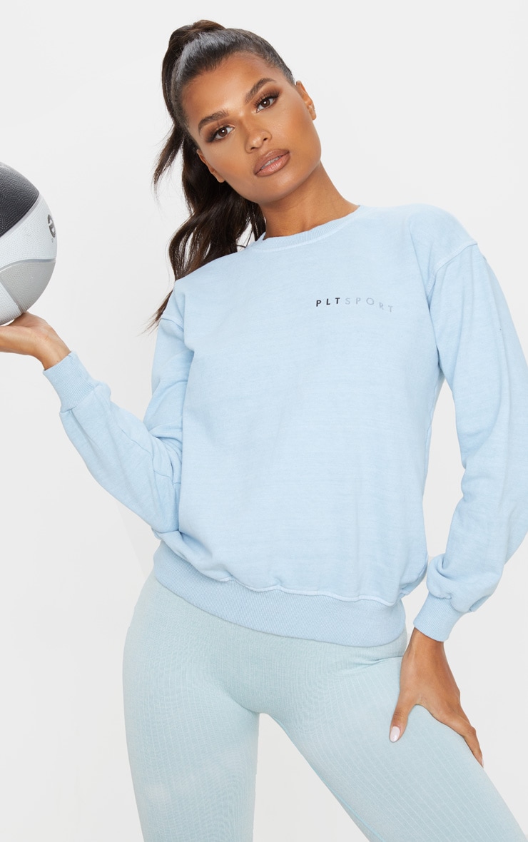 PRETTYLITTLETHING Blue Sports Sweat