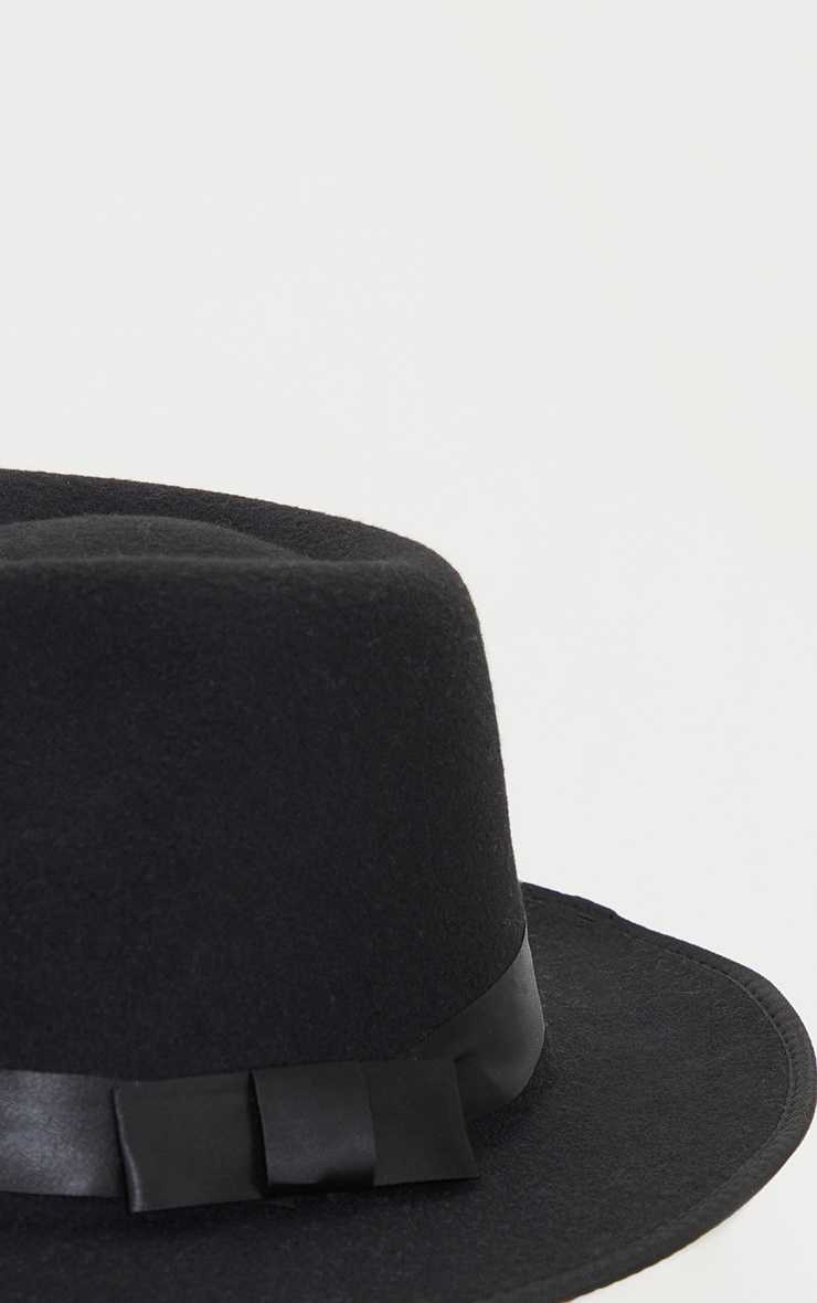 Basic Black Fedora Hat Accessories PrettyLittleThing