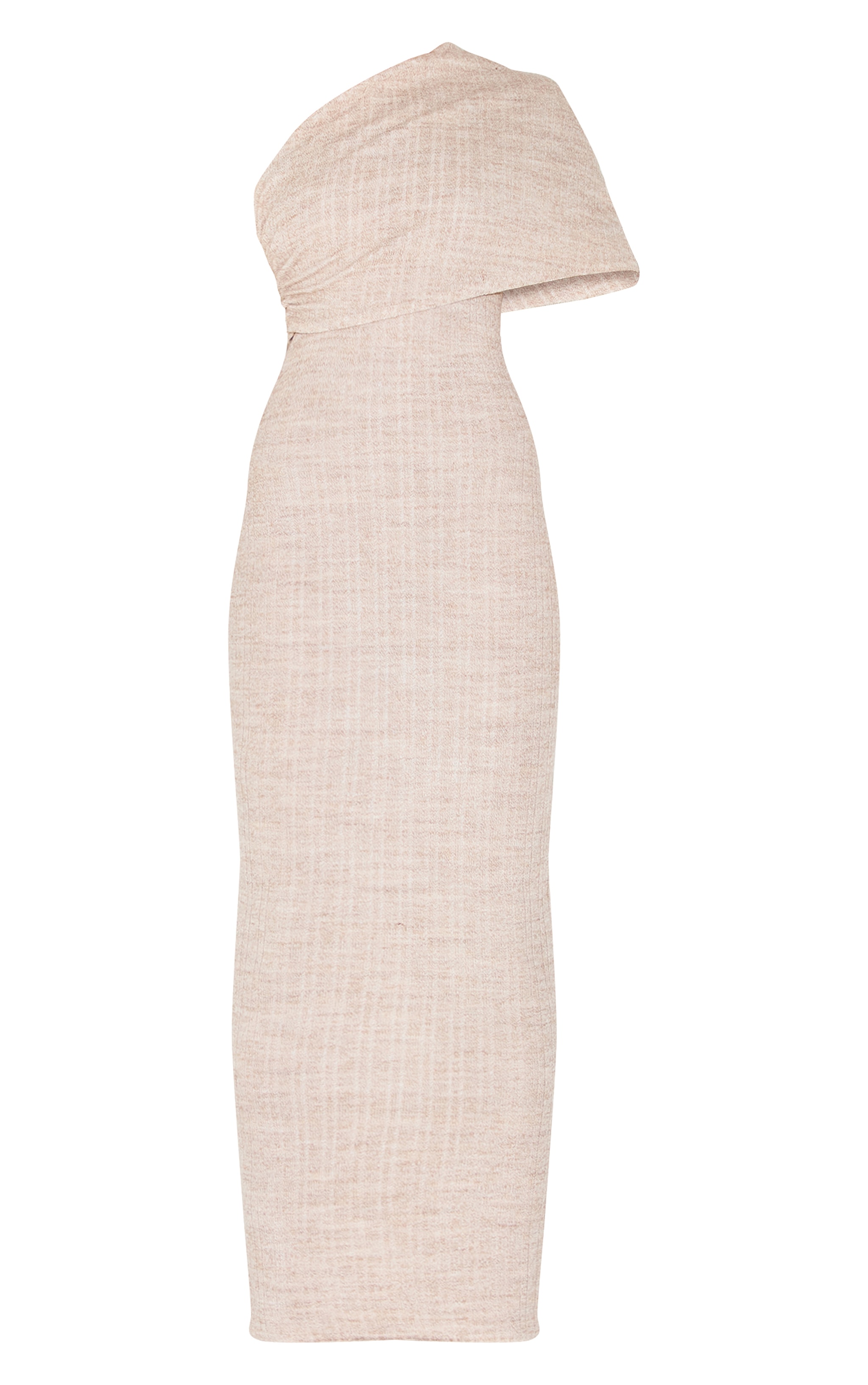 Stone Textured Asymmetric One Shoulder Maxi Dress image 5