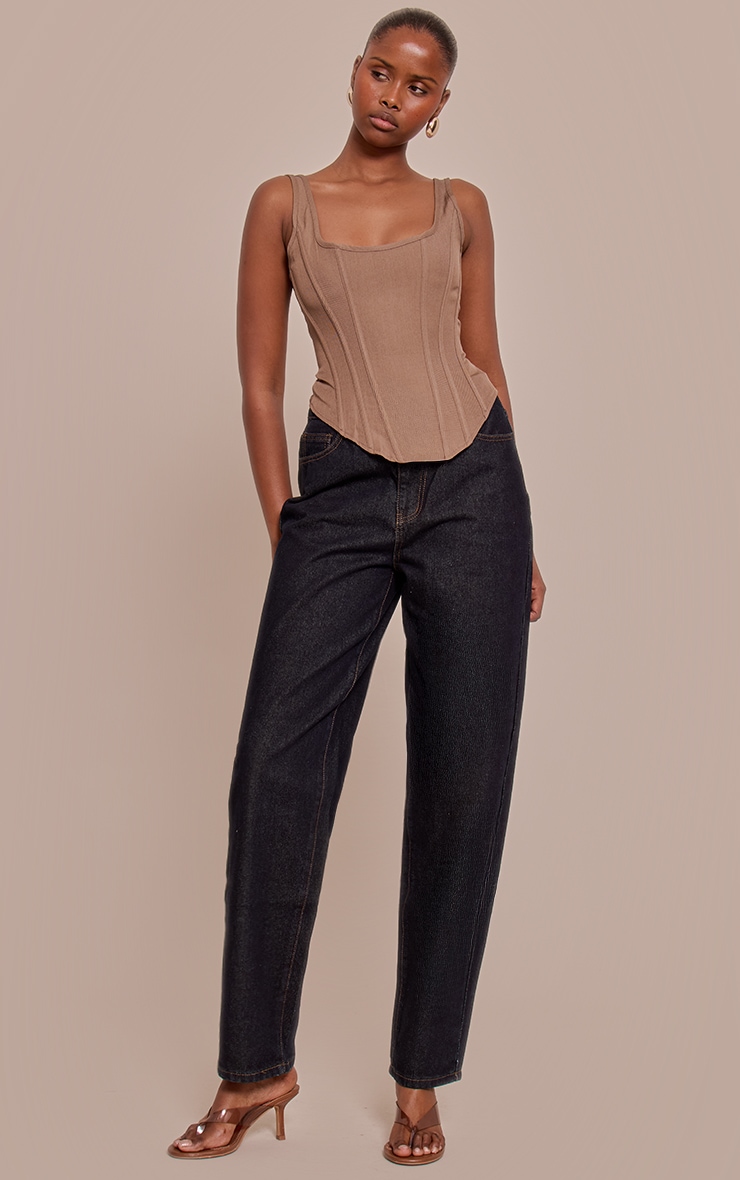 Mushroom Boned Dip Hem Longline Corset image 3