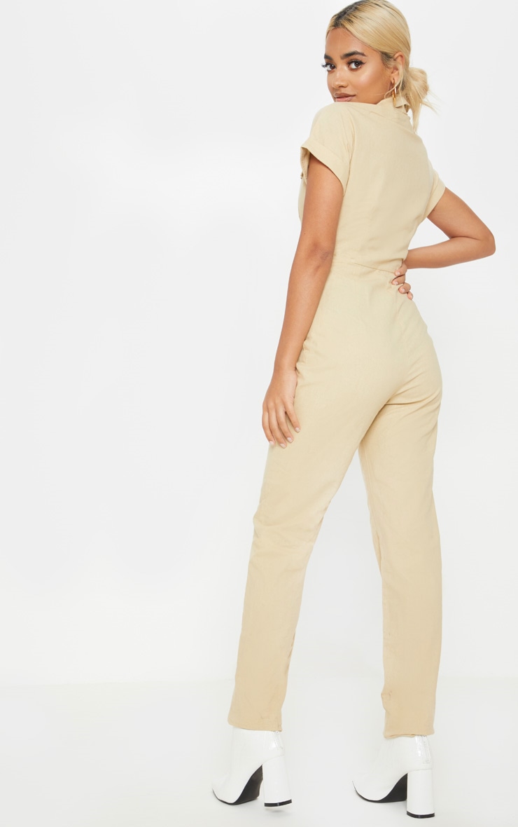 Petite Stone Short Sleeve Utility Jumpsuit image 2