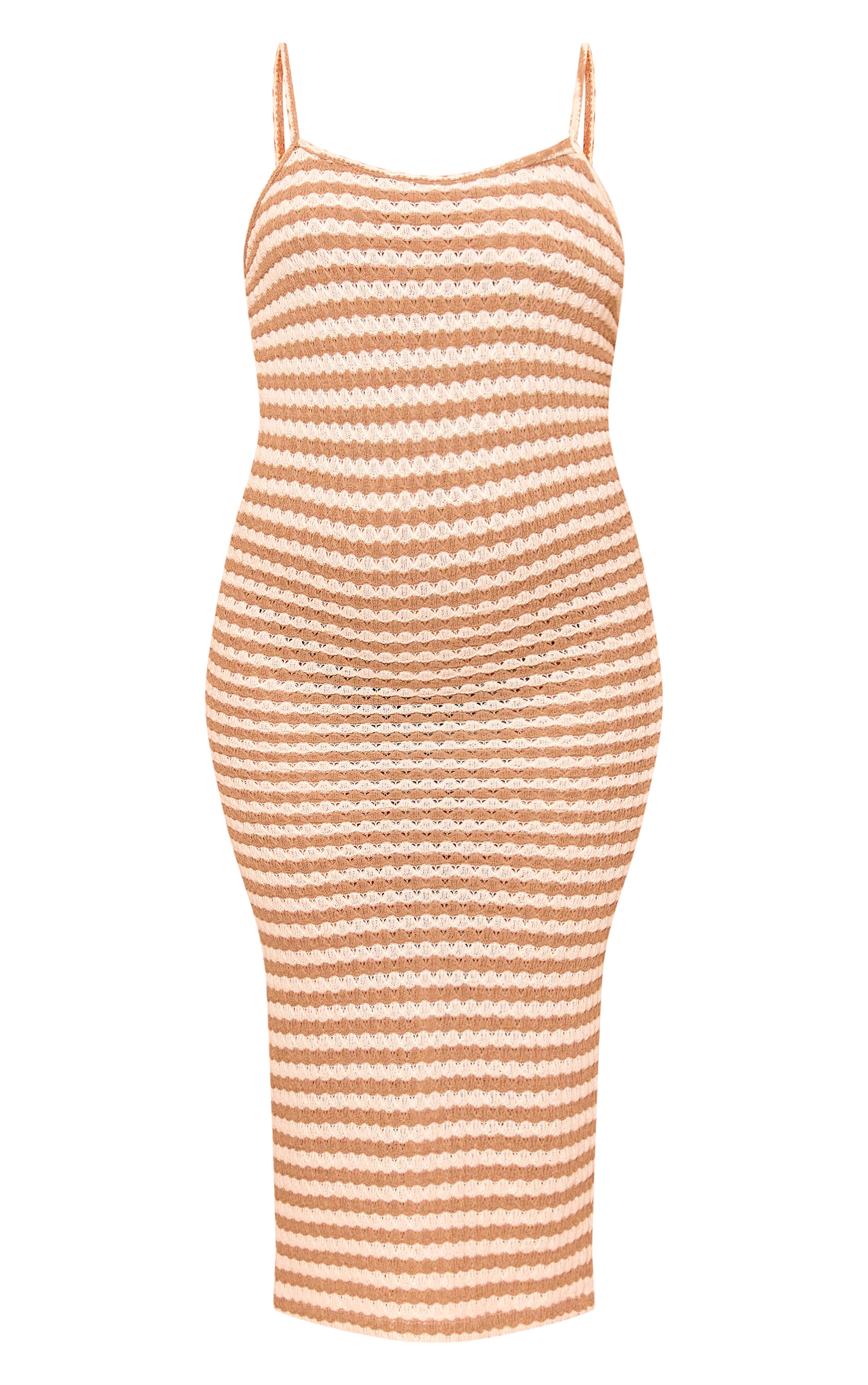 Maternity Stone Textured Stripe Strappy Midaxi Dress image 5