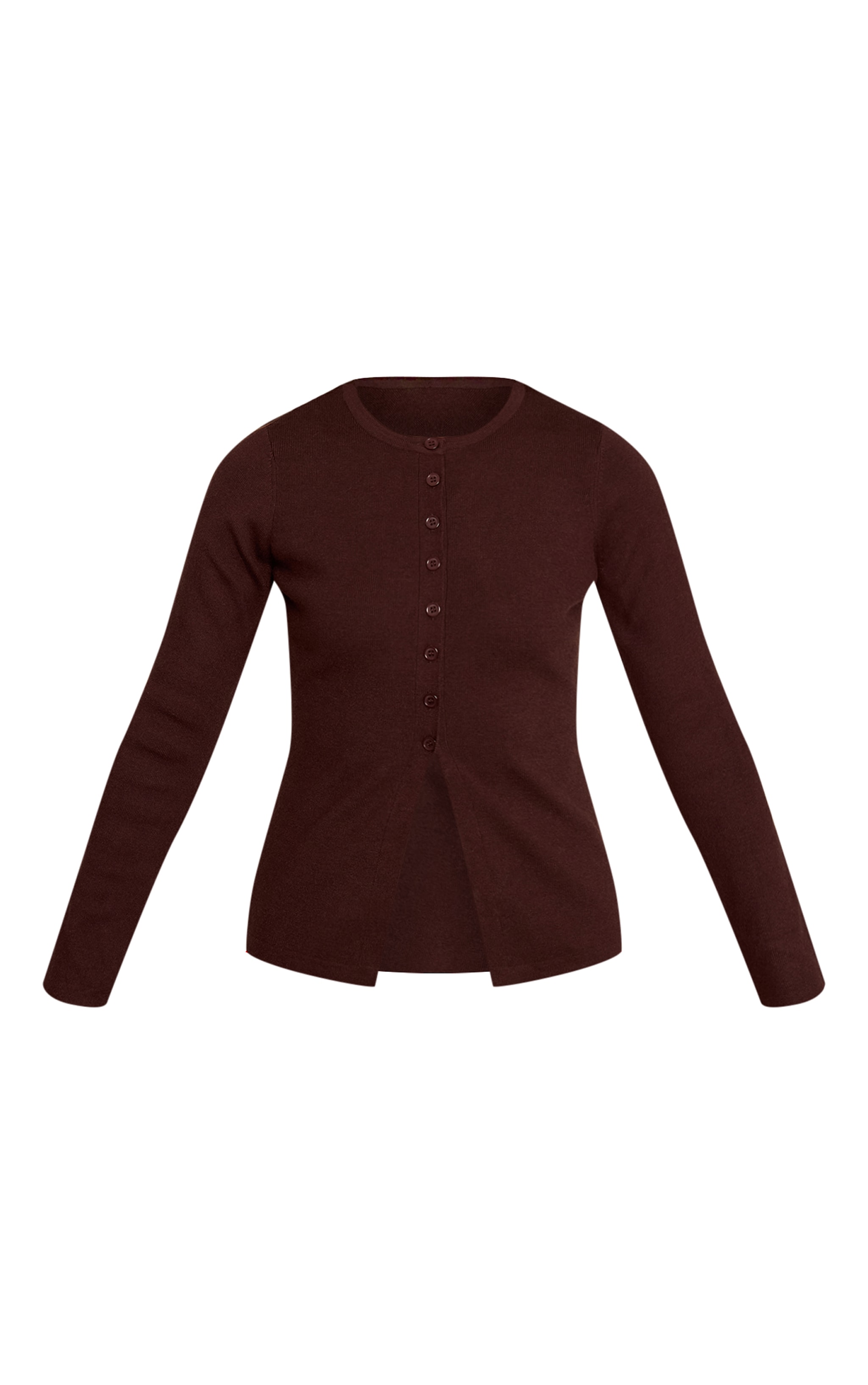 Chocolate Rib Knitted Button Down Cardigan  image 5