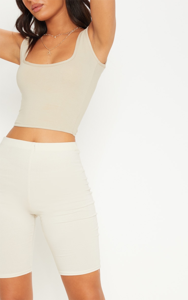 Basic Stone Longline Crop Top image 5