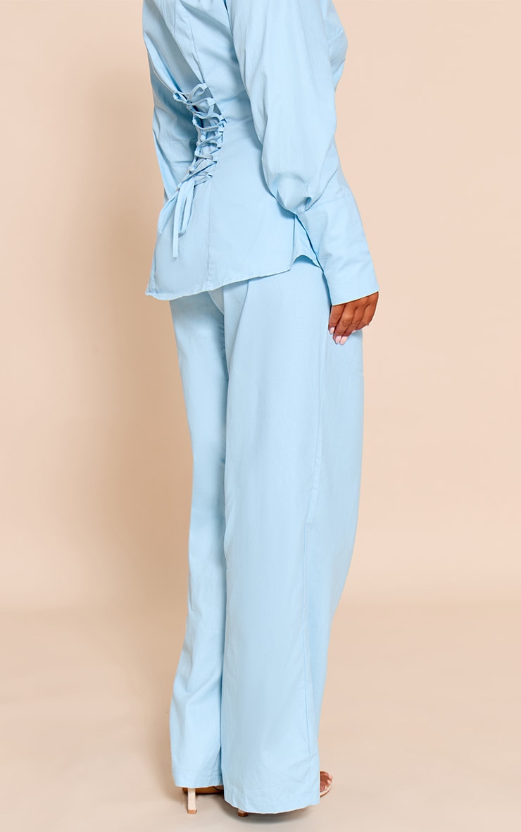 Shape blue Elasticated Waist Wide Leg Pants image 3