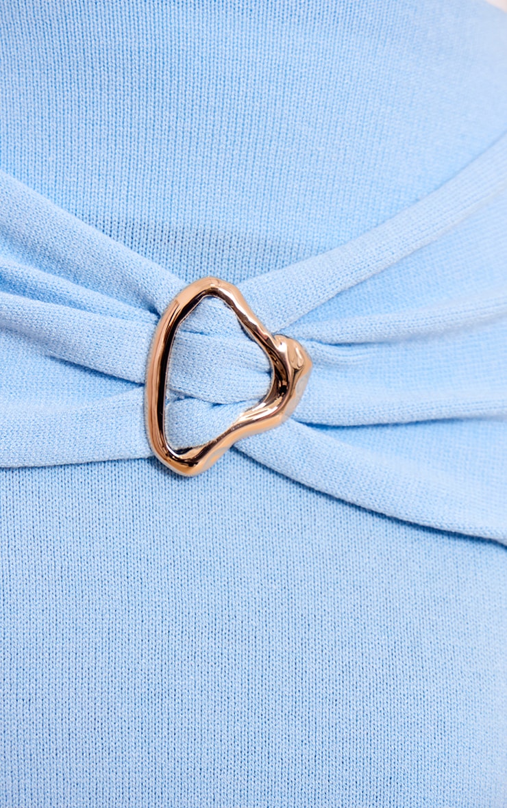Blue Trim Detail Maxi Skirt  image 4