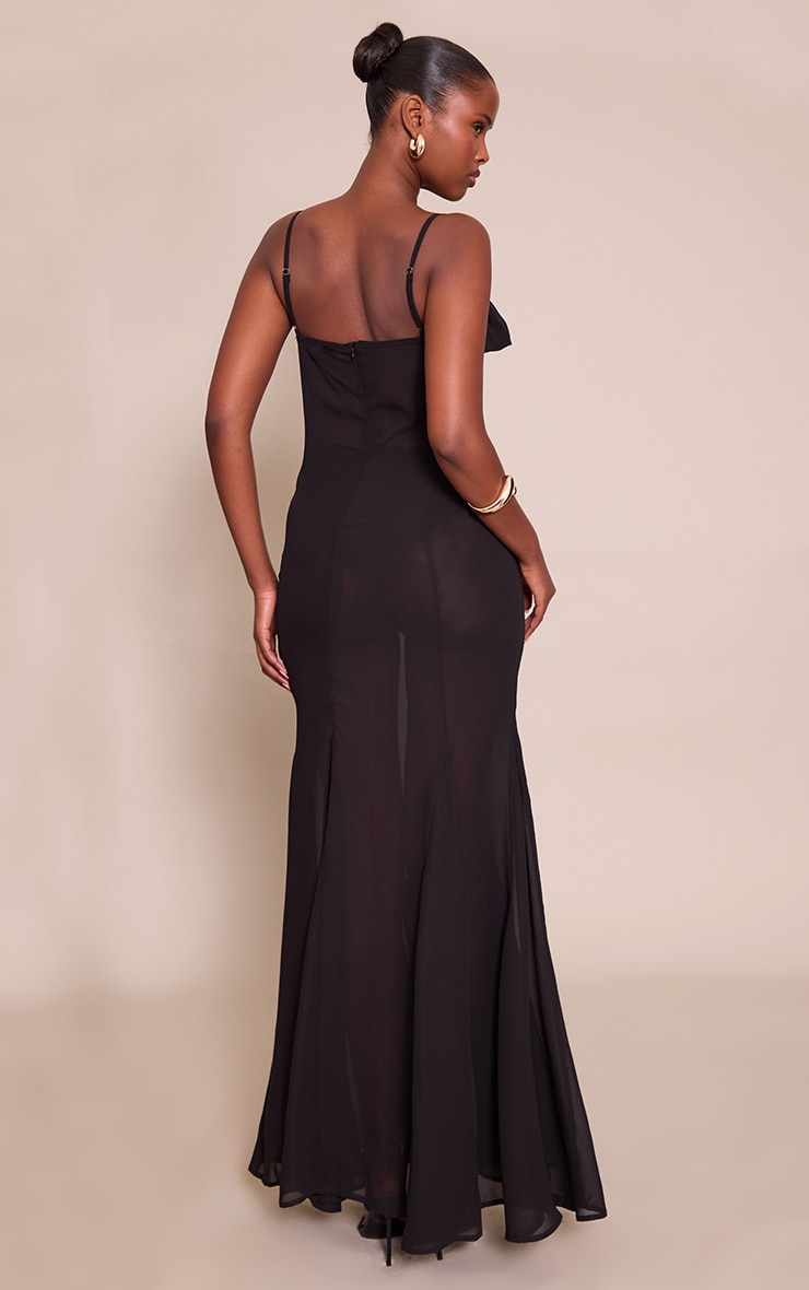 Black Sheer Maxi Dress image 2