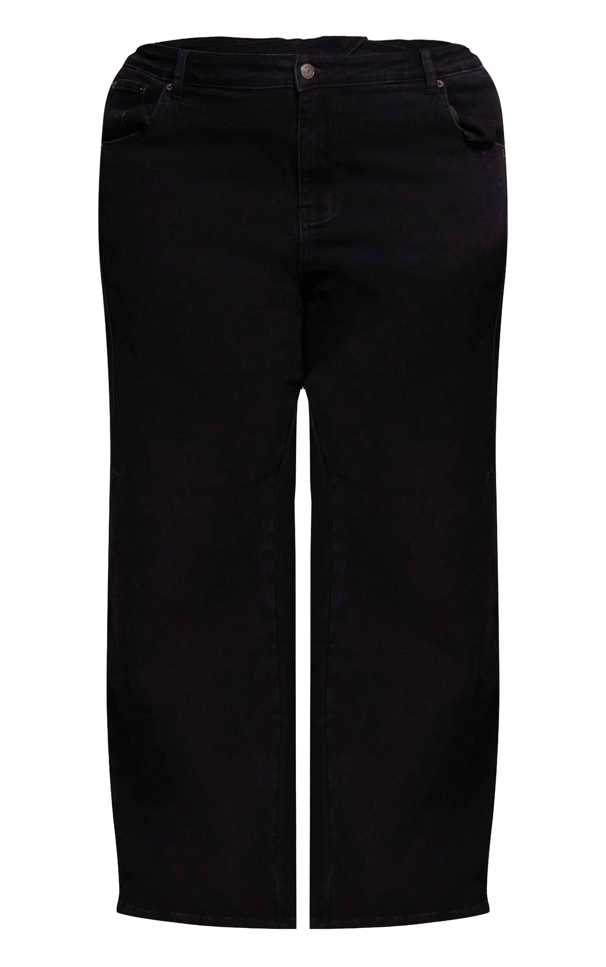Plus Jean noir délavé à bande ajustable sur la taille image 5