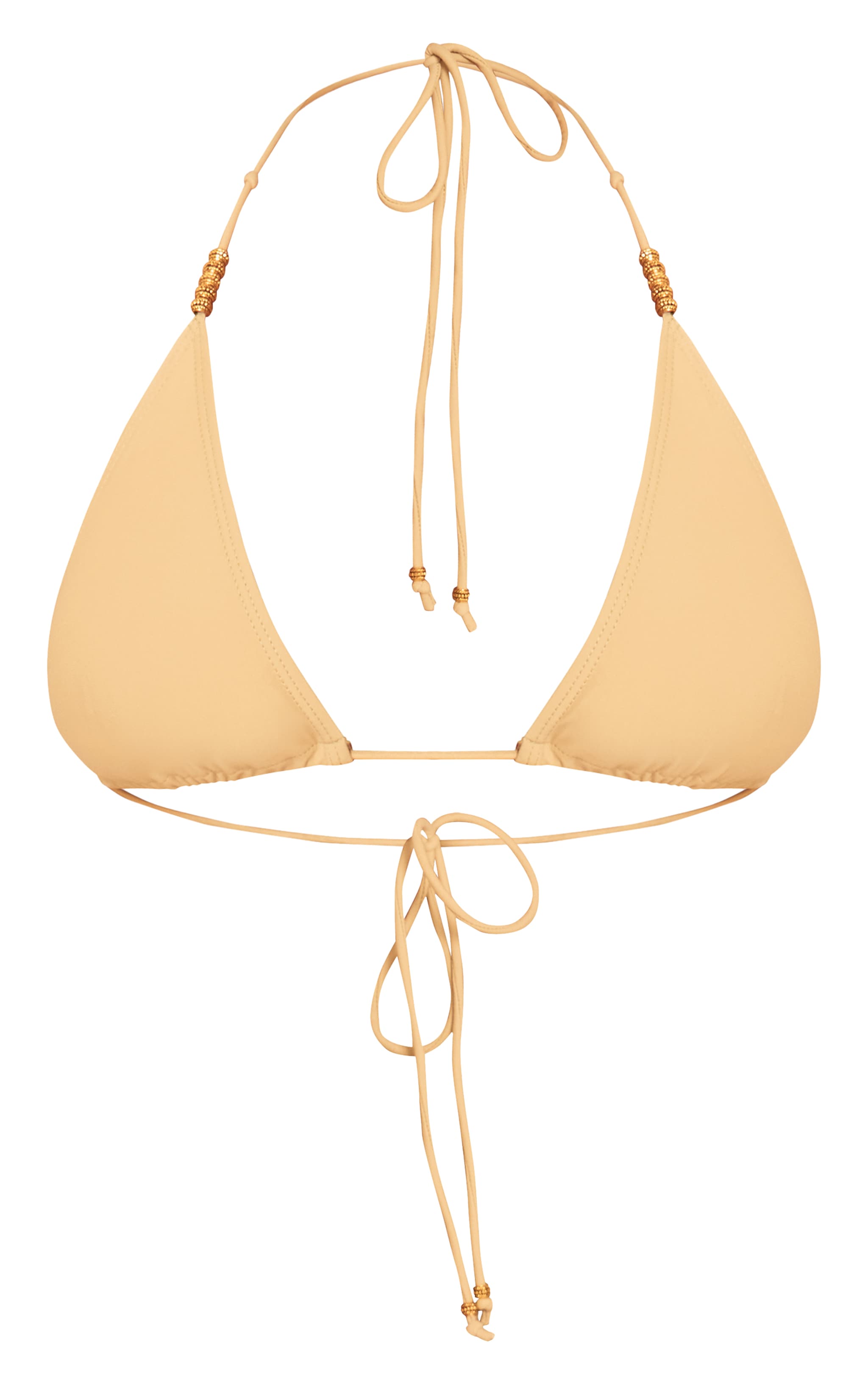 Shape Olive Gold Beaded Triangle Bikini Top image 5