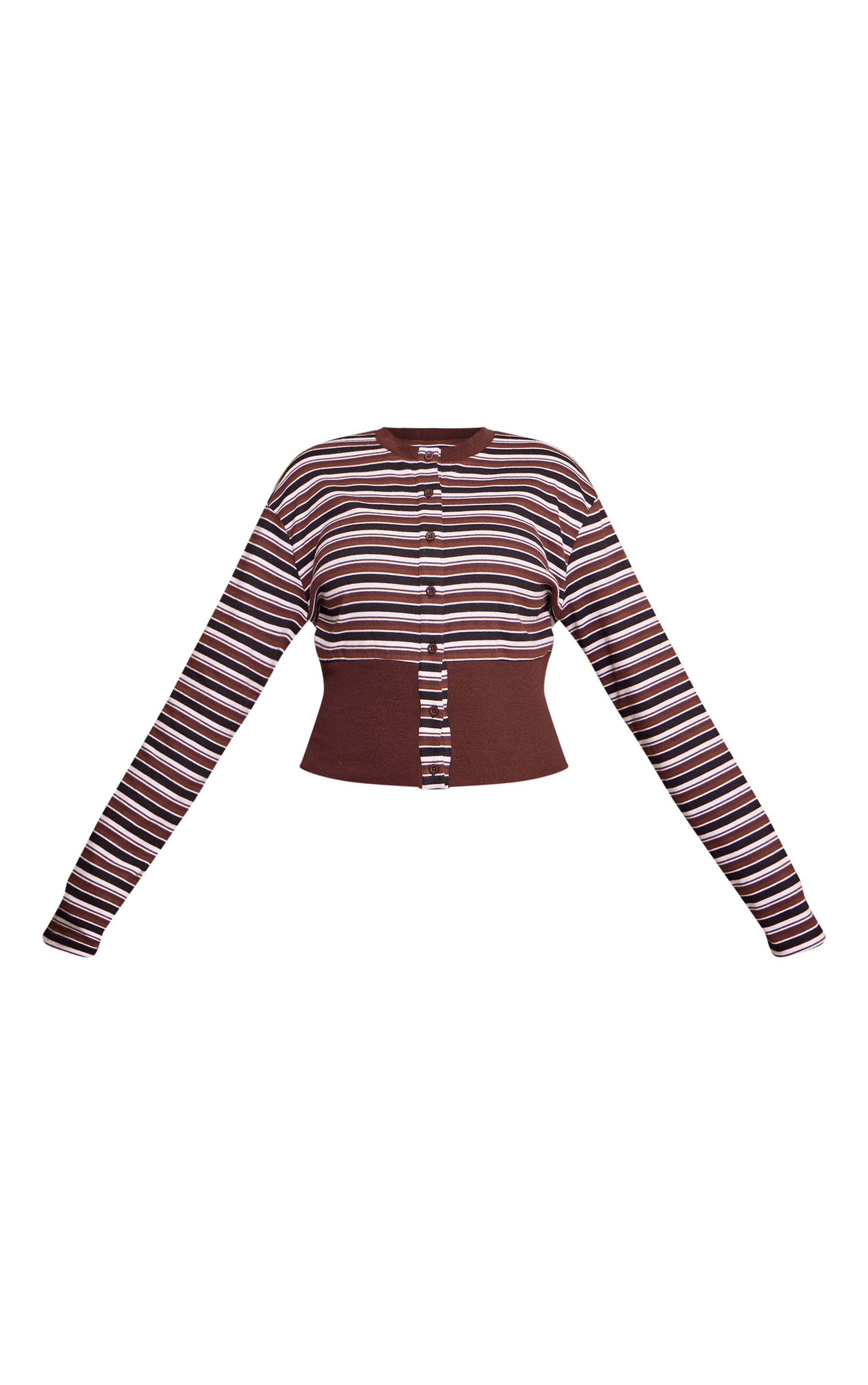 Plus Chocolate Stripe Super Soft Top image 5