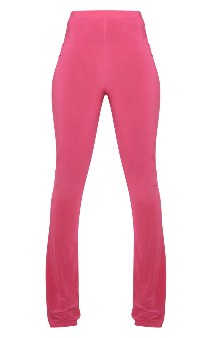 Bright Pink Slinky Ruched Bum Detail Pants image 2