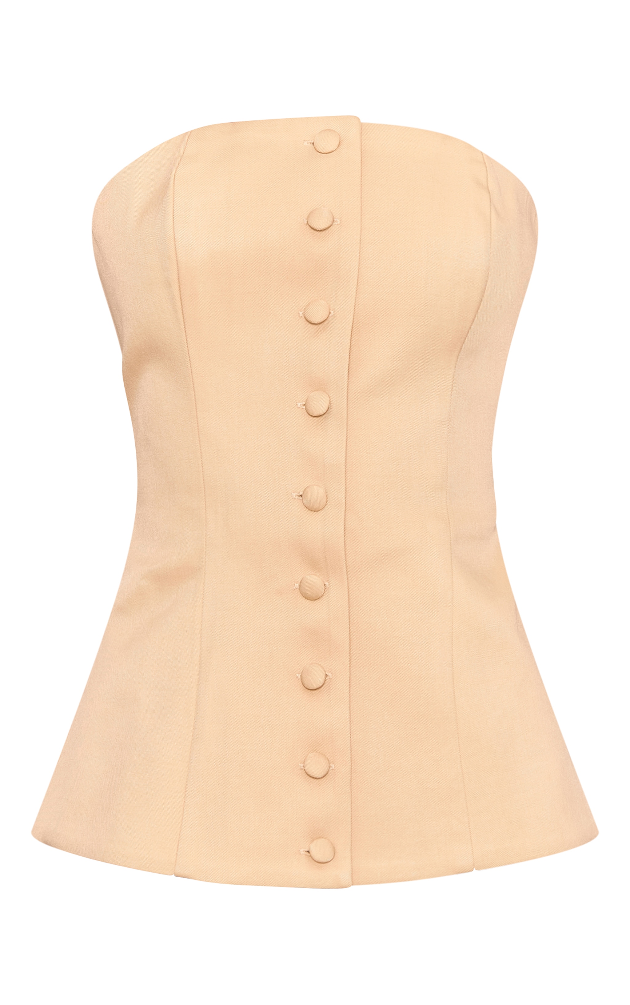Veston bustier structuré tissé jaune beurre image 5