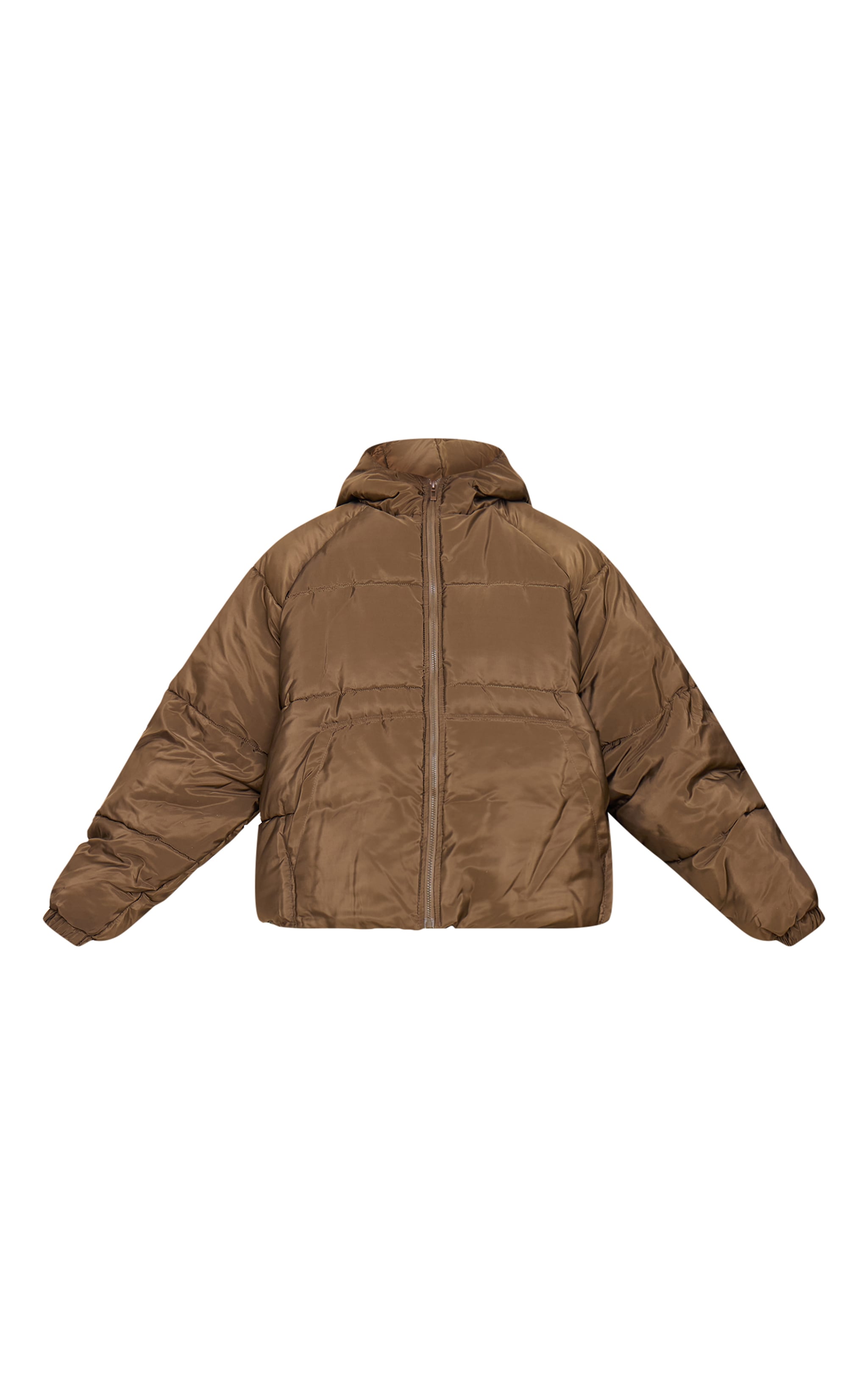 Plus Olive Hooded Quilted Puffer image 5