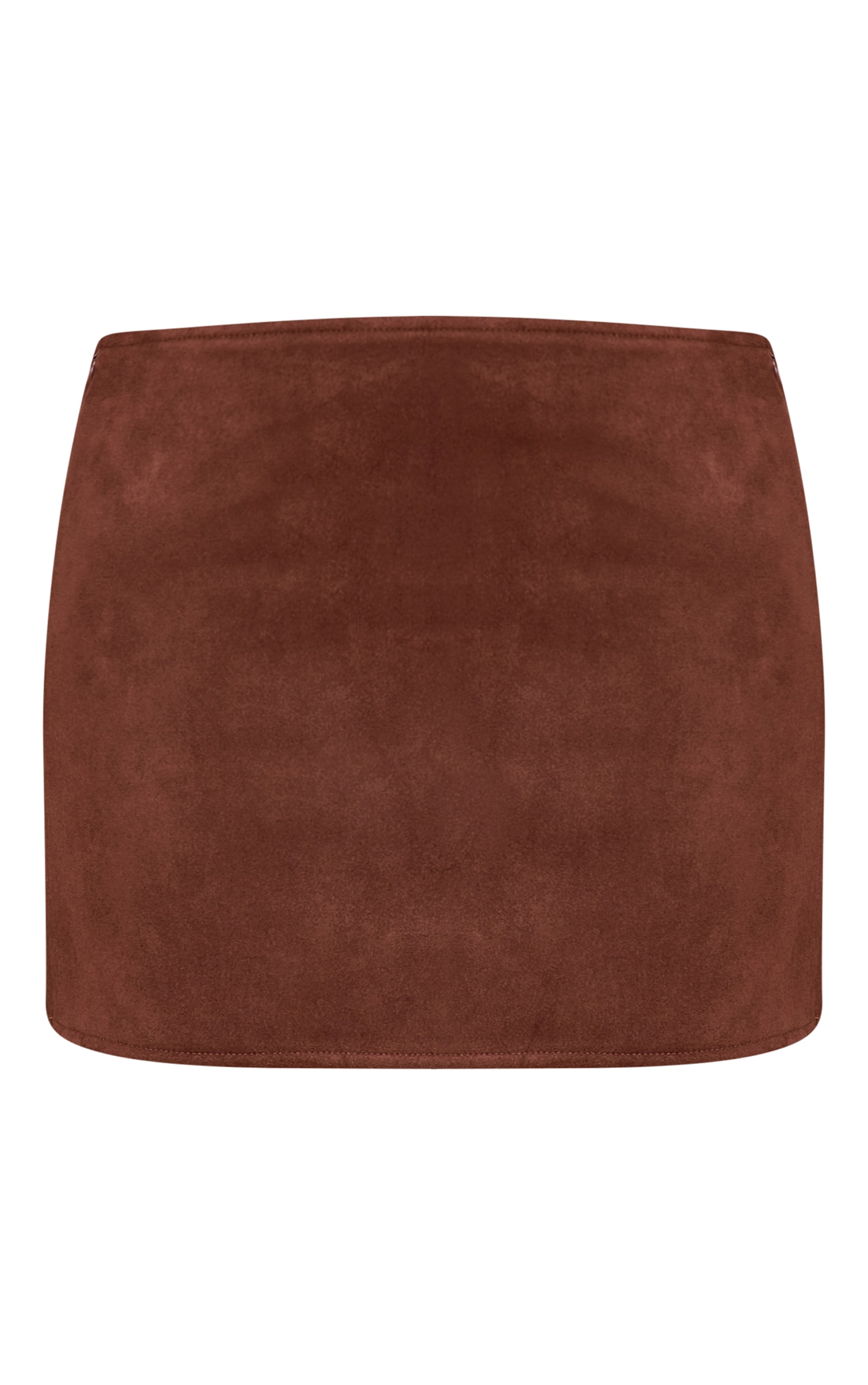 Chocolate Suede Aline Mid Rise Mini skirt image 6
