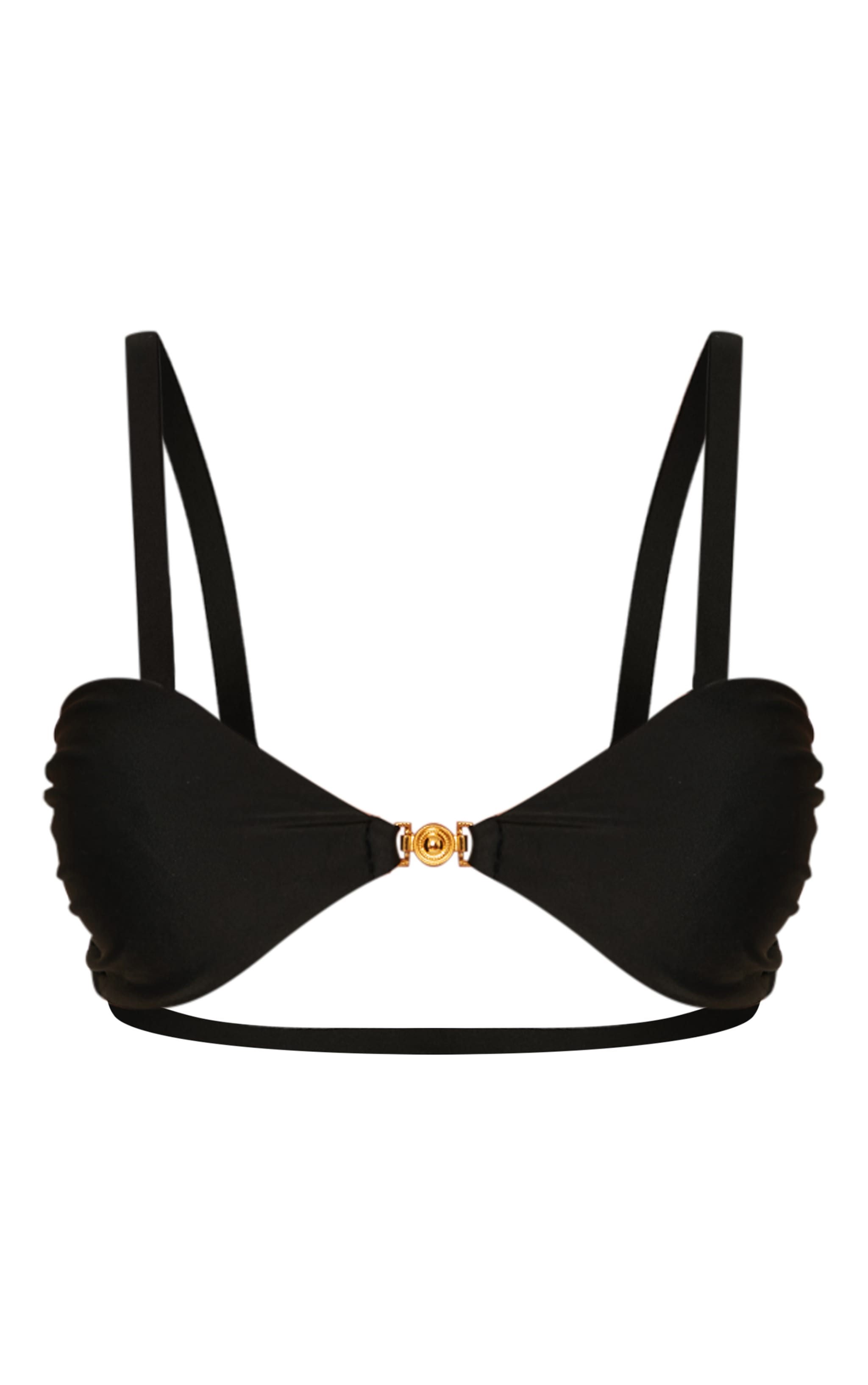 Black Gold Trim Micro Bikini Top image 5