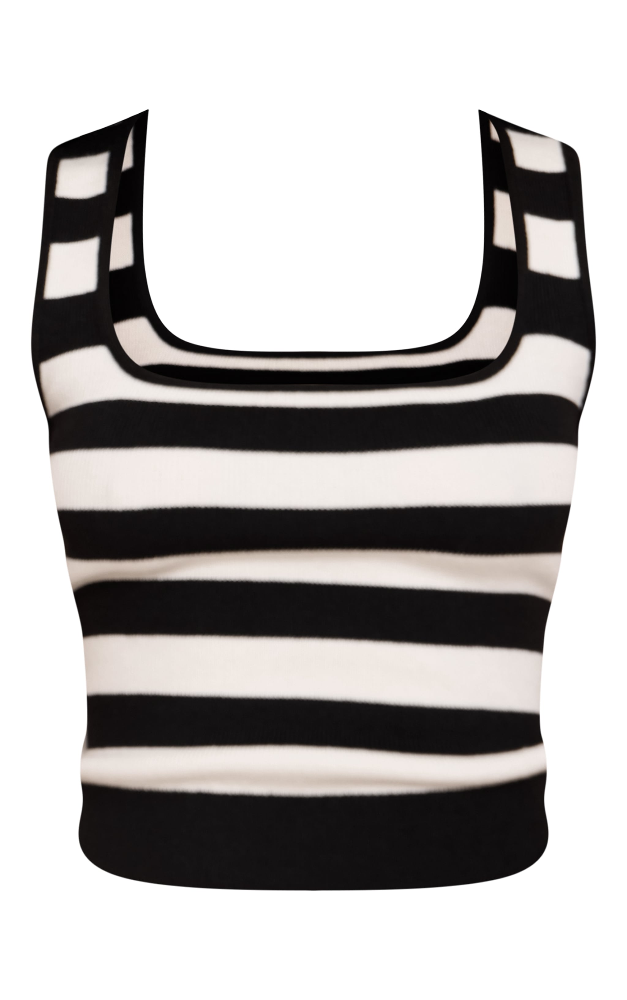 Petite White Stripe Knitted Scoop Neck Tank Top image 5