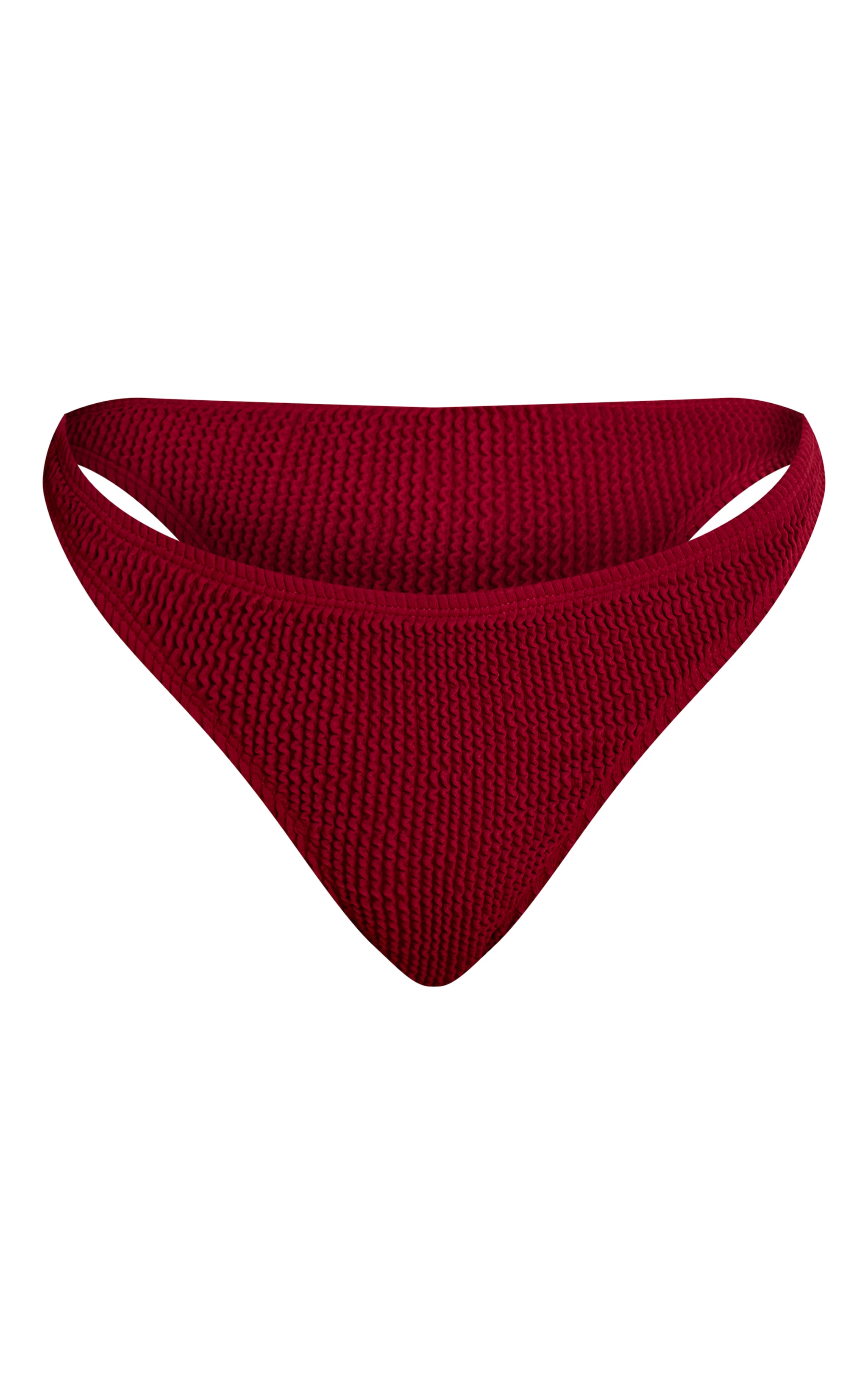Burgundy Crinkle Tanga Bikini Bottoms image 5