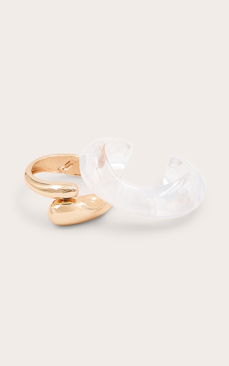 Acrylic and Gold Bangle Multi Pack image 3