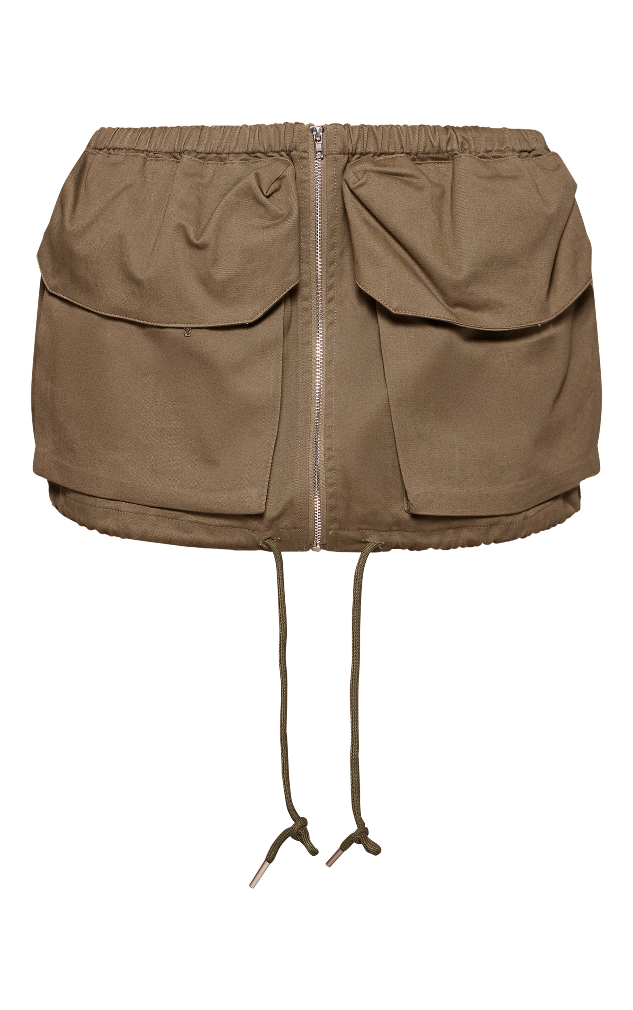 Green Woven Utility Pocket Mini Skirt image 6