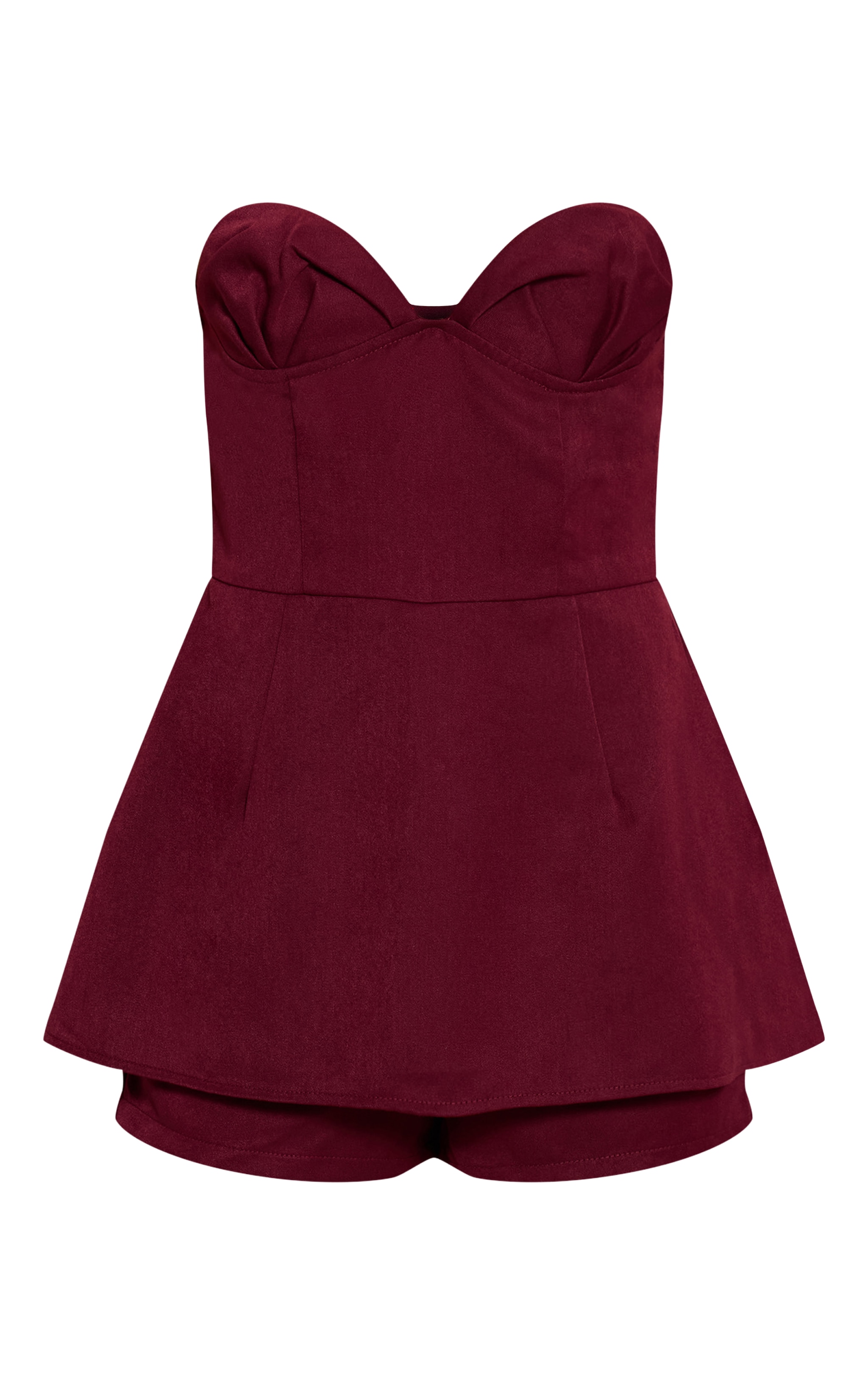 Combishort style péplum tissé prune à bonnets image 5