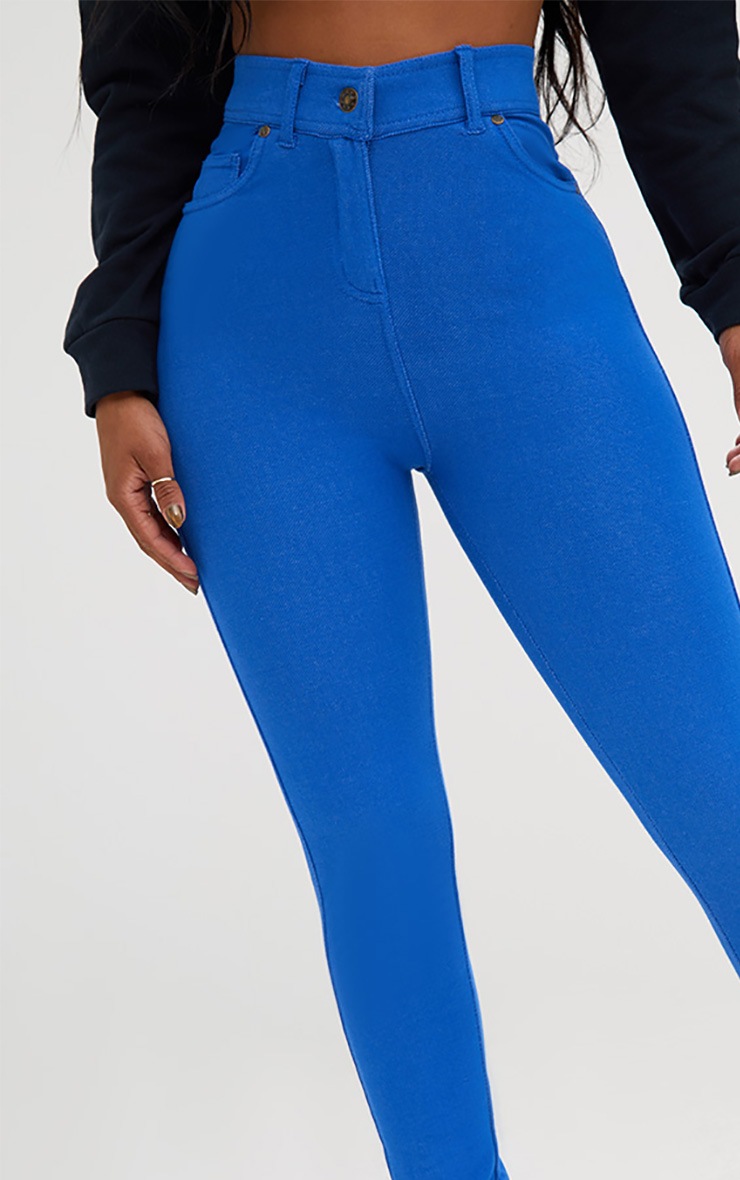 Shape Bright Blue Jeggings. Shop Shape PrettyLittleThing