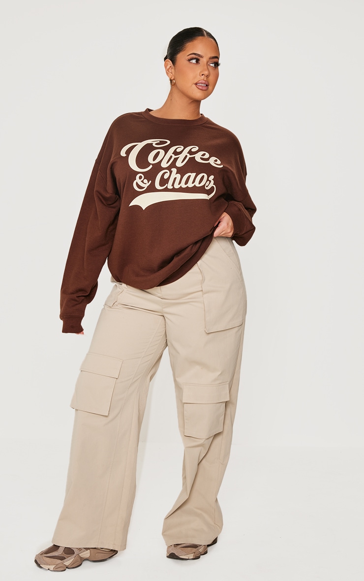 Plus Chocolate Coffee And Chaos Sweatshirt image 3