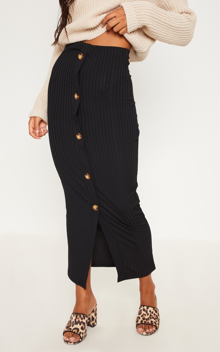 button front midaxi skirt