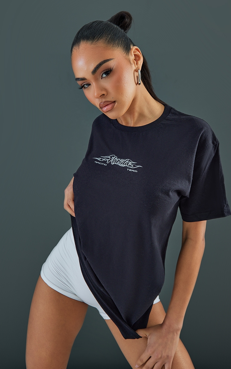 Black Florida Racing Team Printed T Shirt