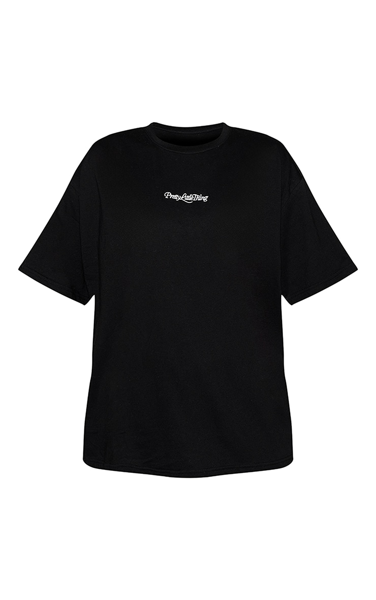 T-shirt oversize noir à logo "PrettyLittleThing" image 5
