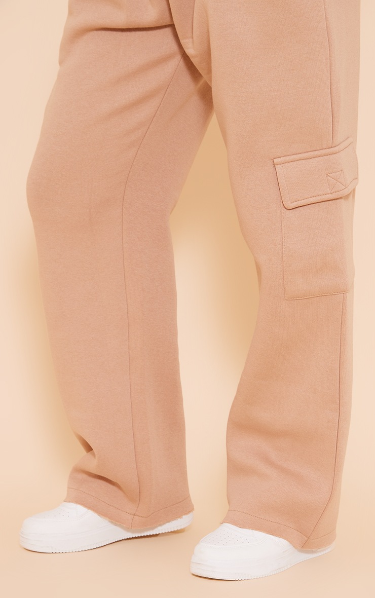 Camel  Low Rise Pocket Side Straight Leg Track Pants image 4